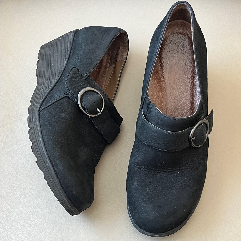 Dansko Black Wedge Shoes